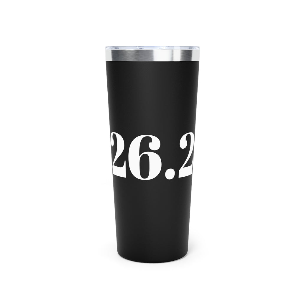 22oz Insulated Tumbler – Bold White Number Design (Matte Black) - Best Run Yet Apparel and Gifts