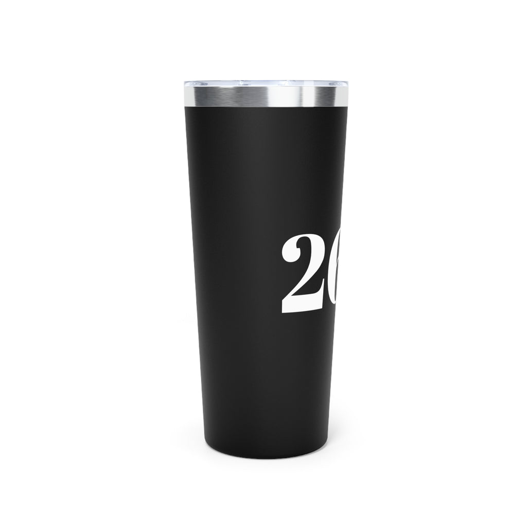 22oz Insulated Tumbler – Bold White Number Design (Matte Black) - Best Run Yet Apparel and Gifts