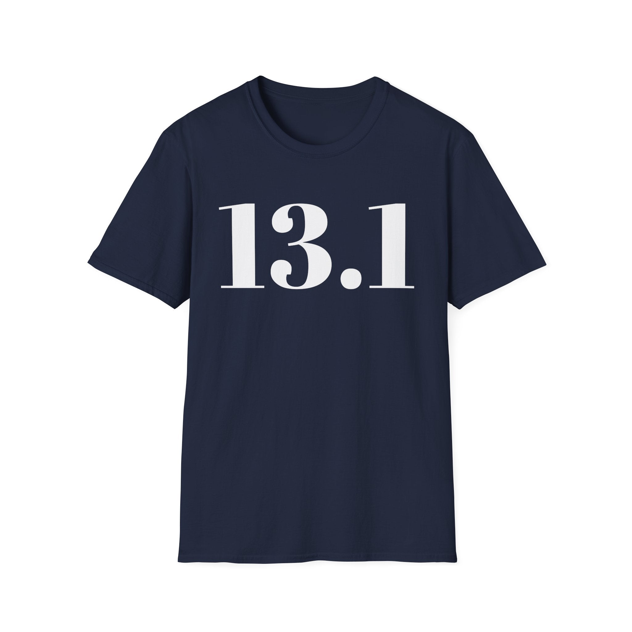 13.1 Half Marathon Soft Style T-Shirt — Runner Race Bib Shirt
