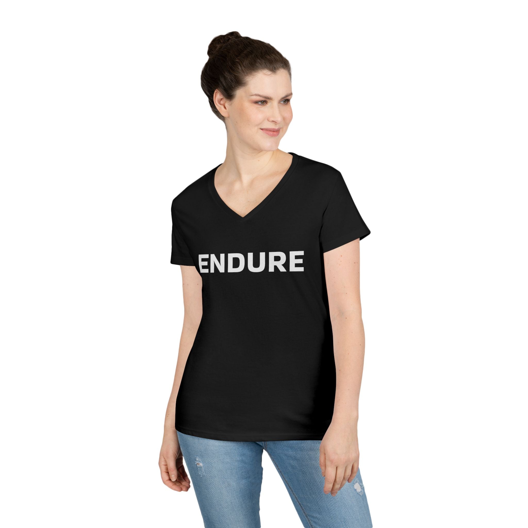 Endure V-Neck Tee - Motivational Women's T-Shirt