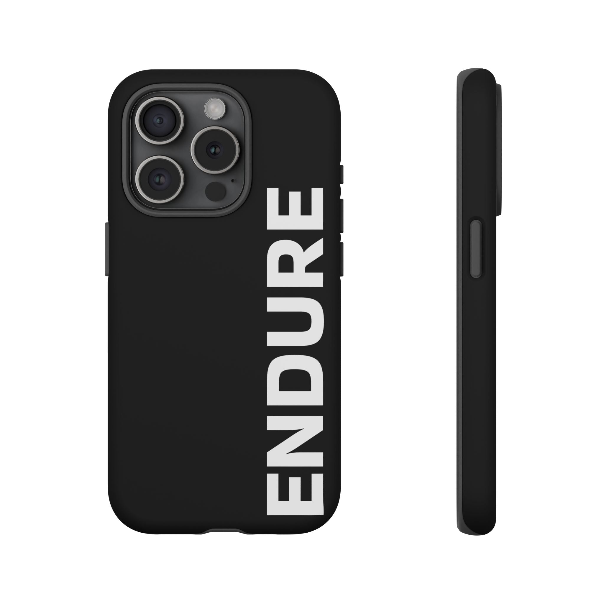 Endure Vertical Bold Phone Case — Tough Black Protective Cover