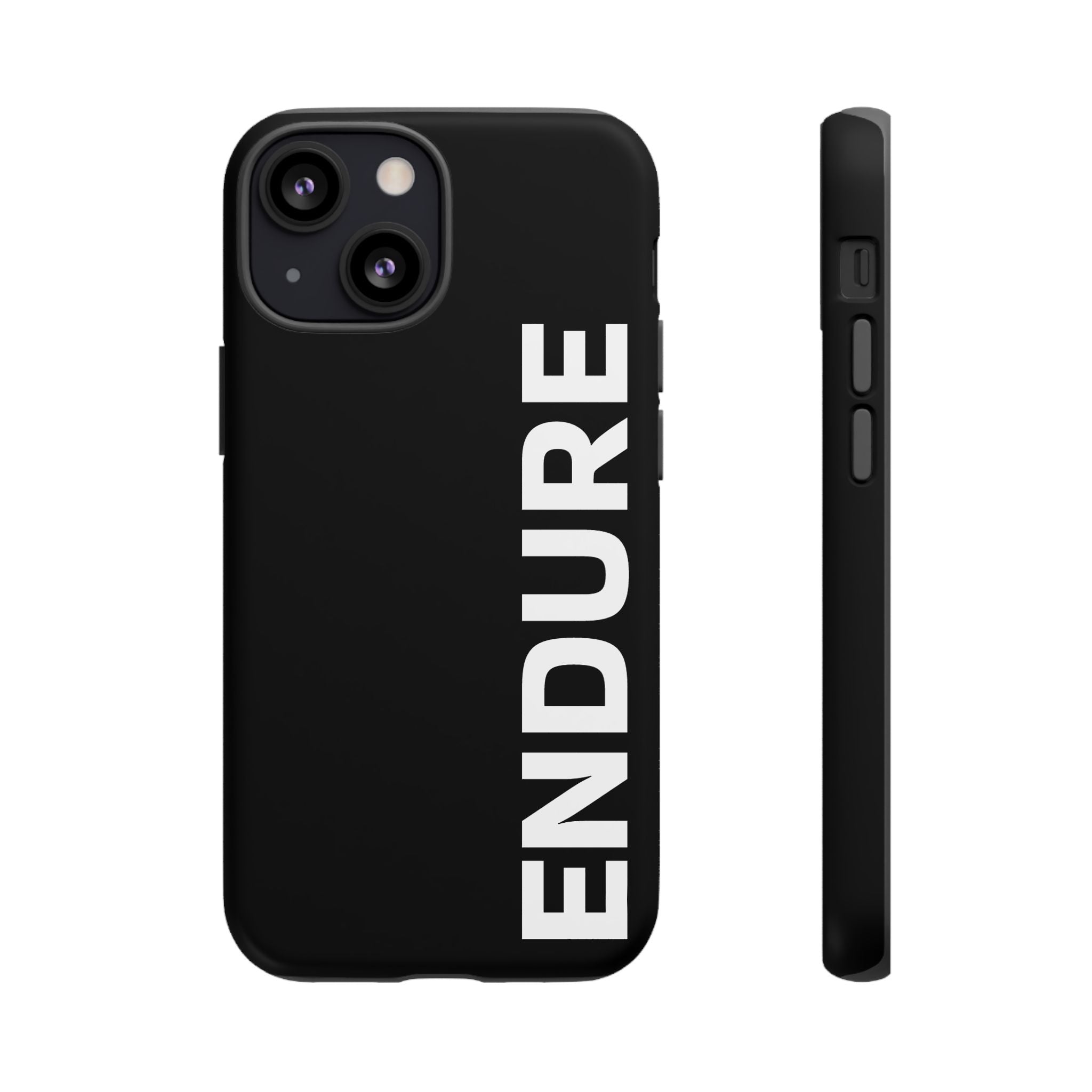Endure Vertical Bold Phone Case — Tough Black Protective Cover