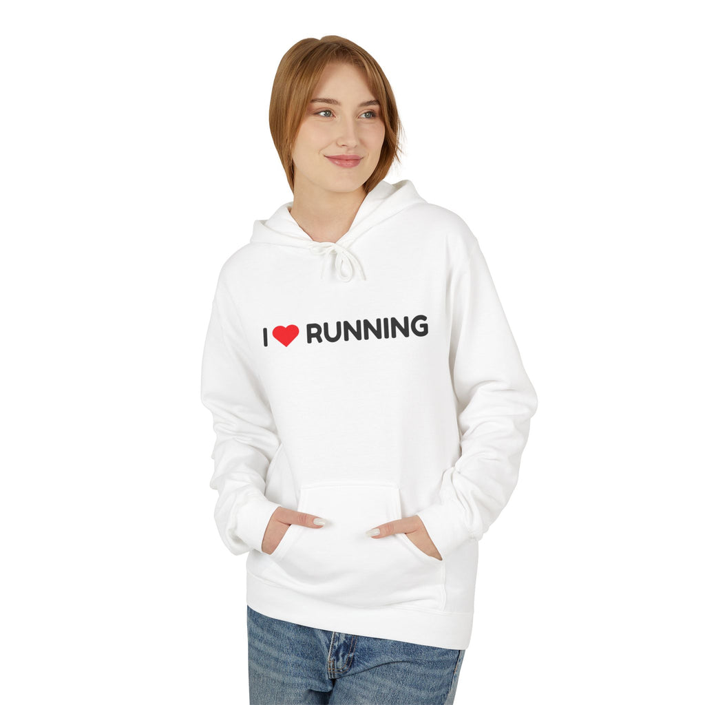I Love Running Hoodie — Heart Racing Runner Sweatshirt for Joggers & Fitness Fans