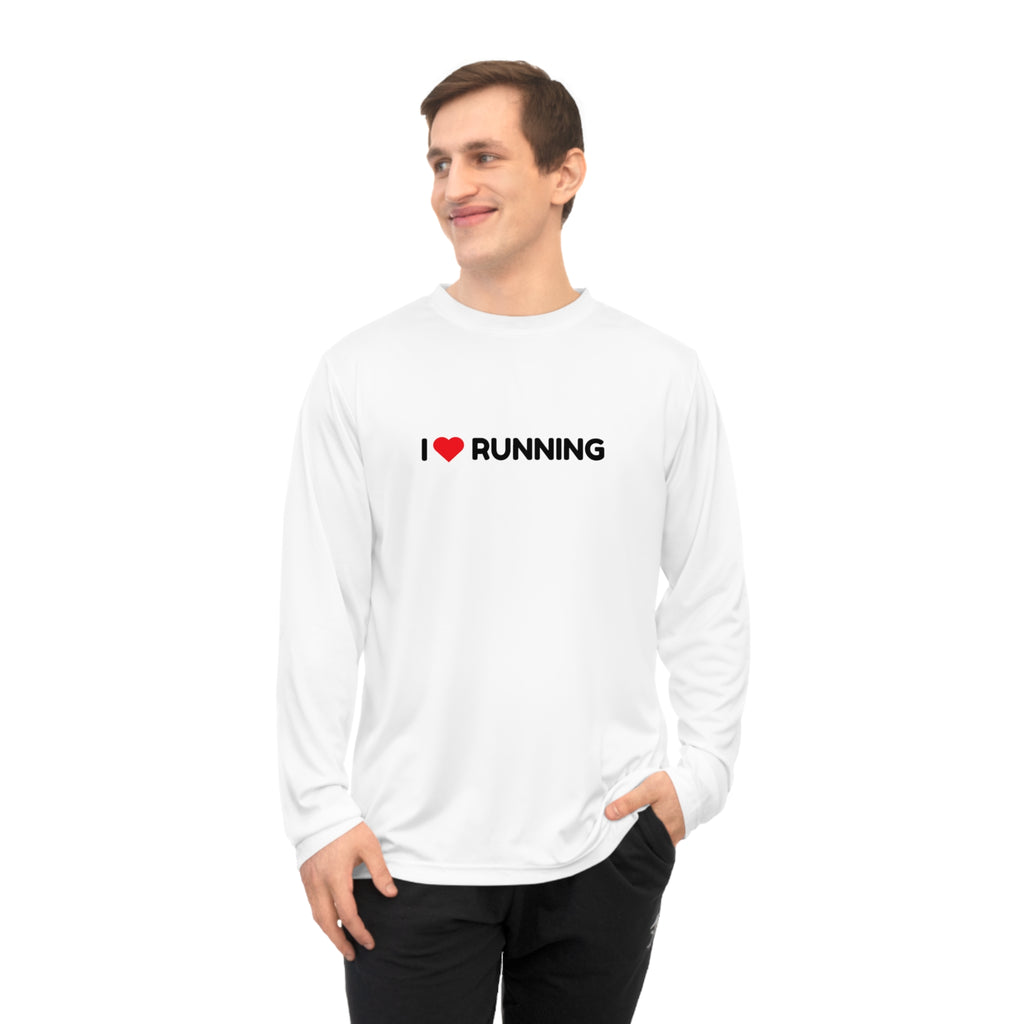 I Heart Running Long Sleeve Shirt — Performance Running Tee for Runners