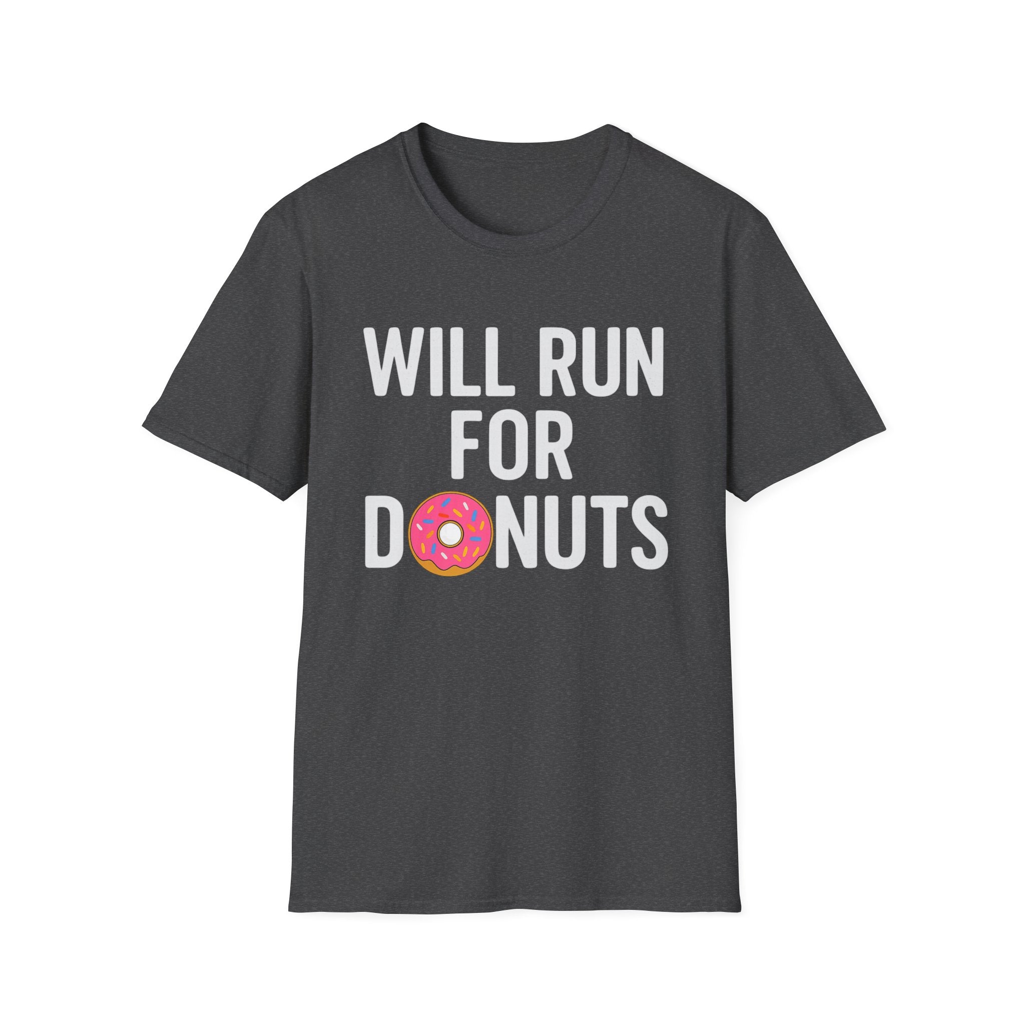 Will Run For Donuts Soft Style T-Shirt — Funny Running & Fitness Tee