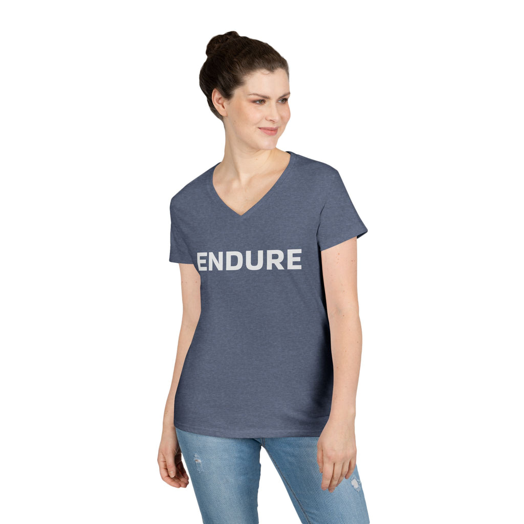 Endure V-Neck Tee - Motivational Women's T-Shirt