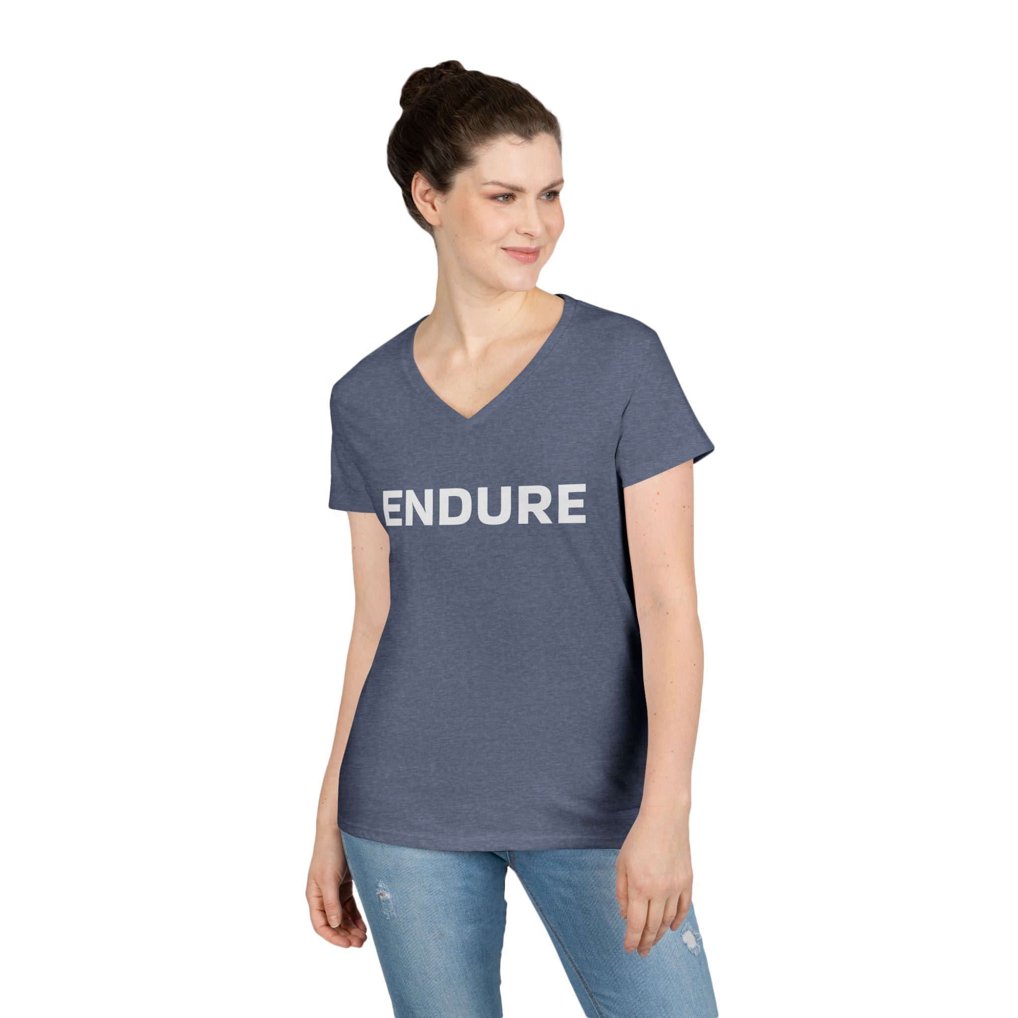 Endure V-Neck Tee - Motivational Women's T-Shirt