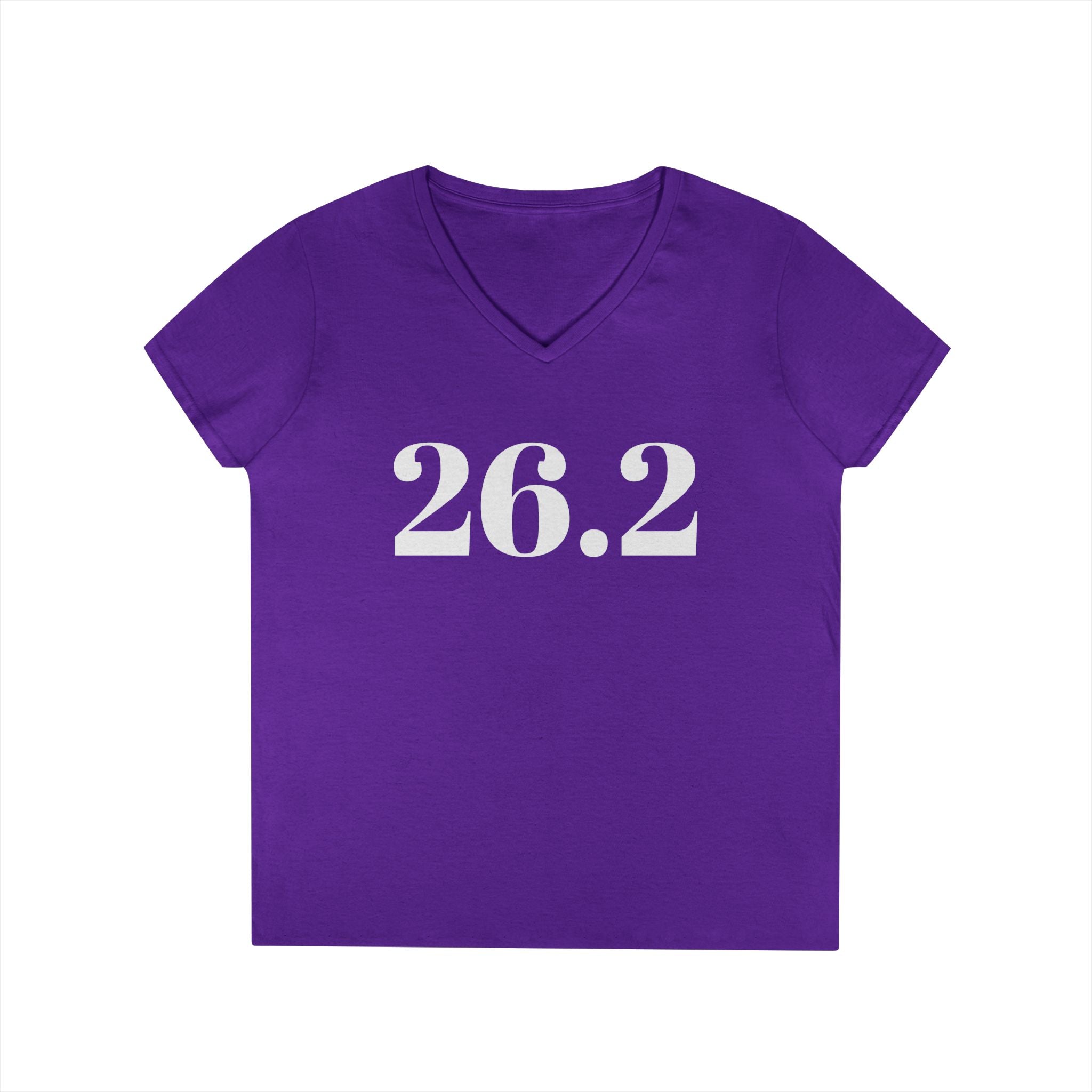 26.2 Women's V - Neck Marathon Running Shirt — Finish Line Race Tee - Best Run Yet Apparel and Gifts