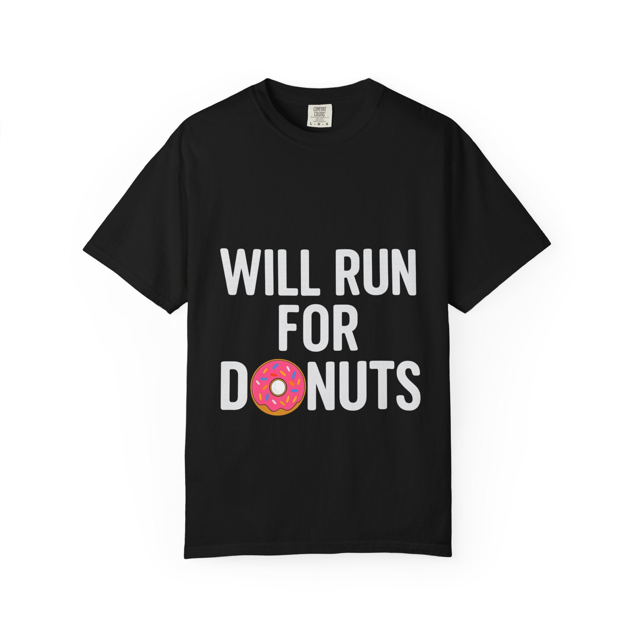 Will Run for Donuts T-Shirt – Funny Running & Foodie Tee