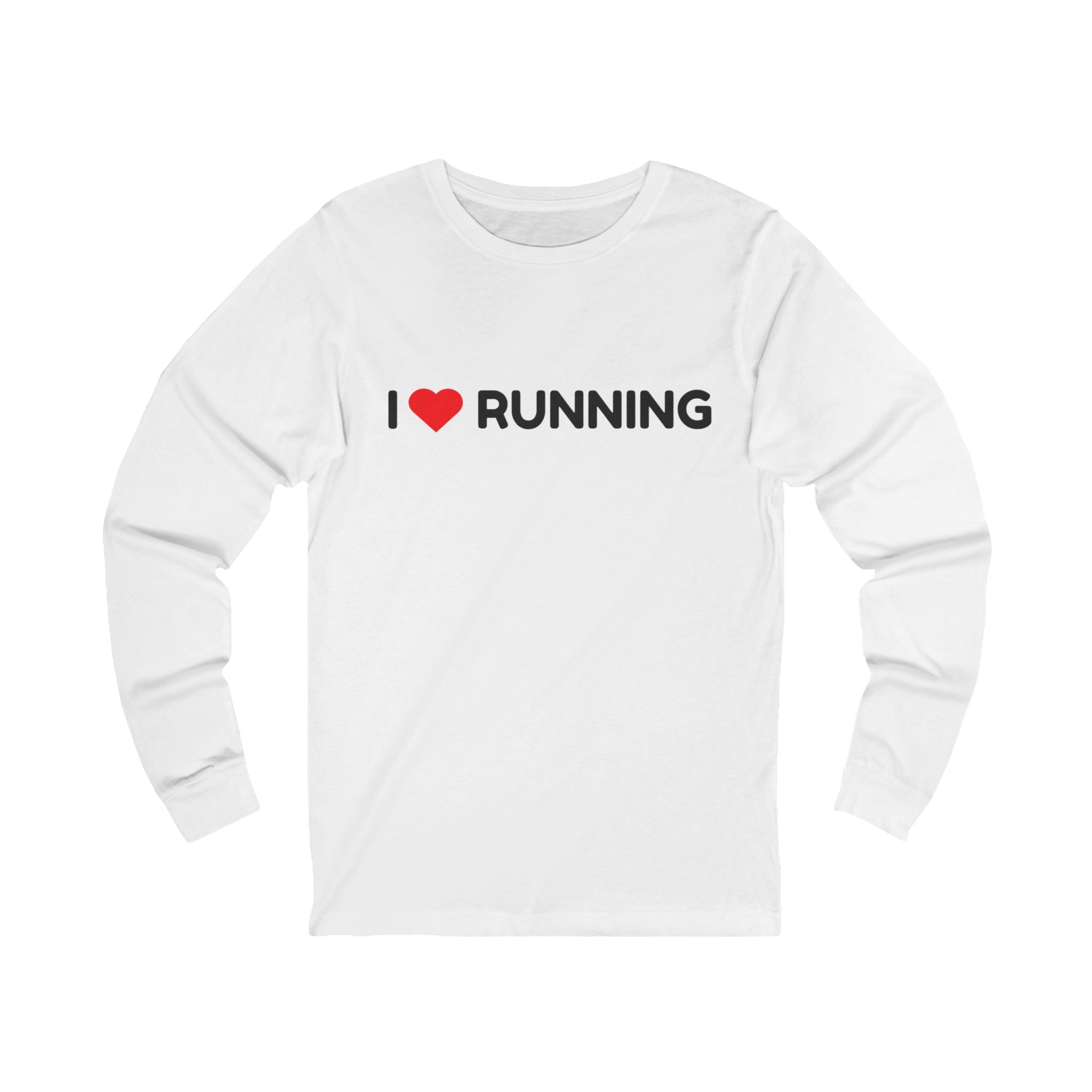 Running Long Sleeve Tee — "I Heart Running" Athletic Shirt