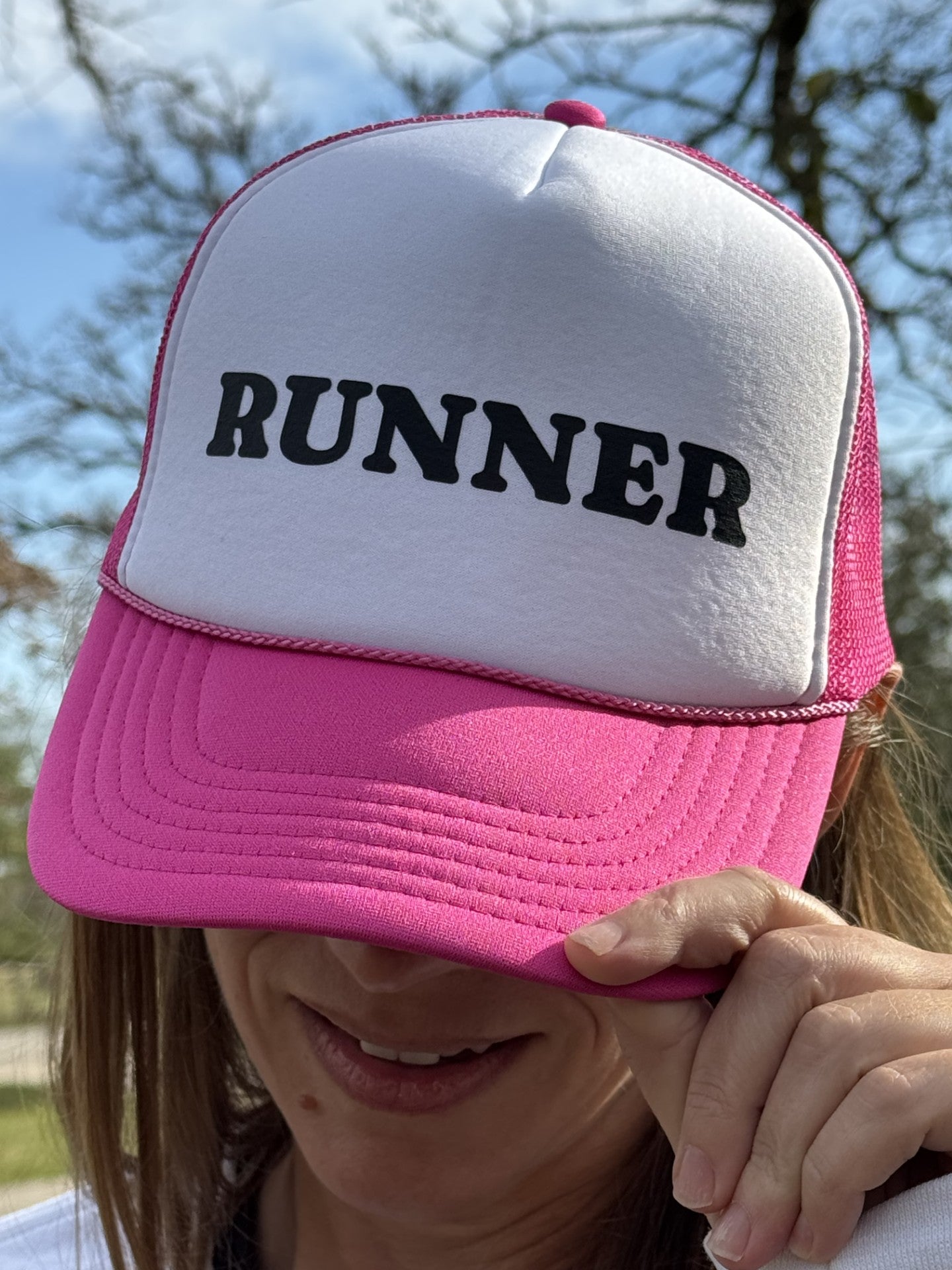 Runner Trucker Cap — Vintage Athletic Mesh Hat for Runners